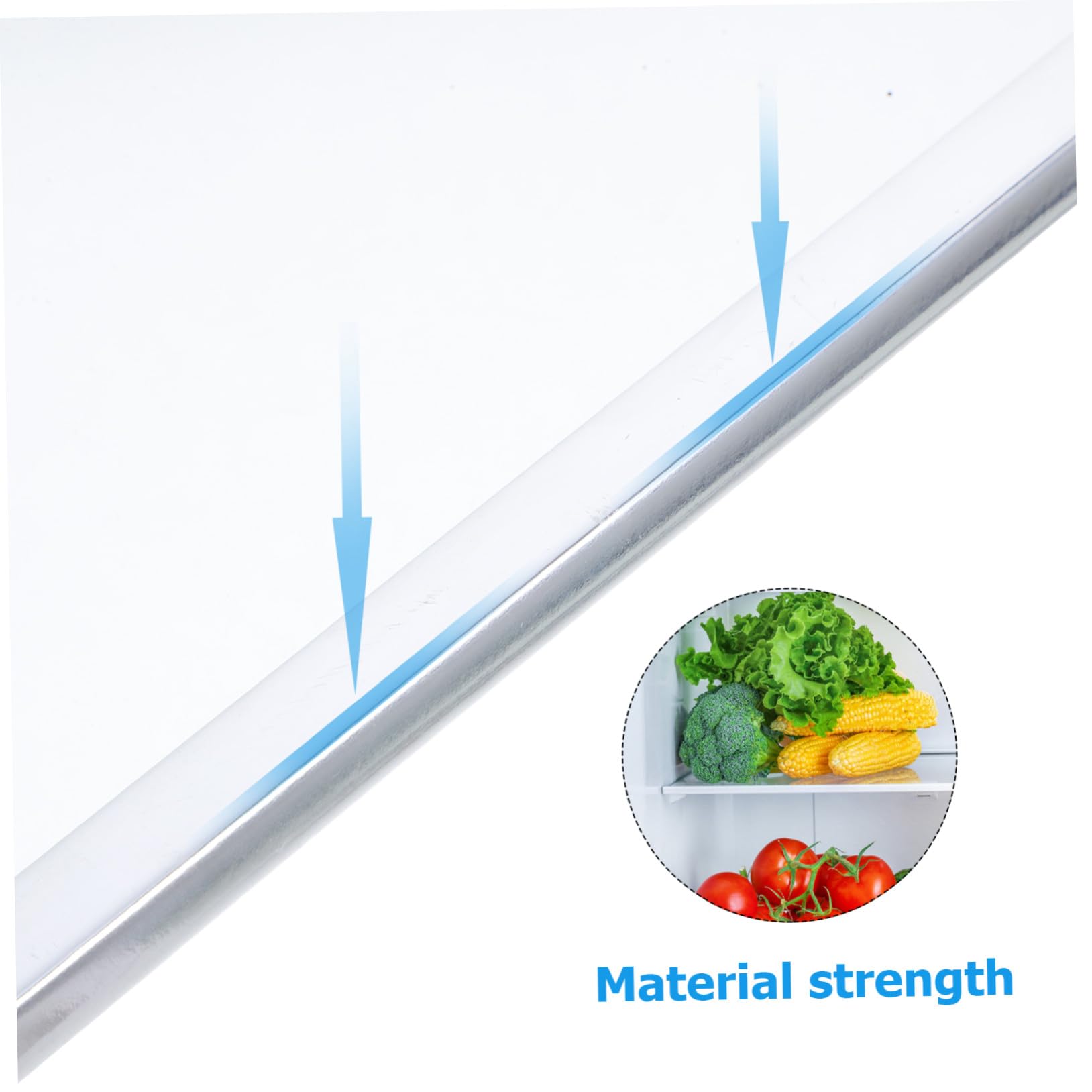 jojofuny Estante de Vidrio Templado Transparente Borde Envuelto para Refrigerador, Optimización de Espacio y Mayor Visibilidad, Adecuado para Congelador y Alimentos Frescos
