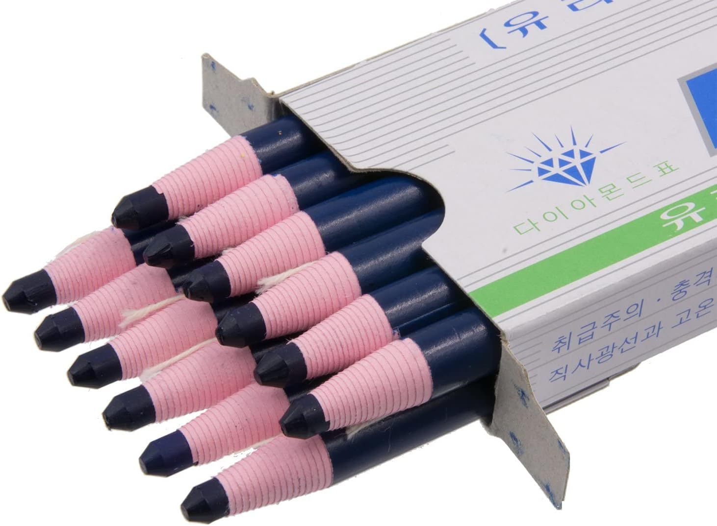 Diamond Peel-Off China Markers/Grease Pencils for Glass, Cellophane, Vinyl, Metal, Etc. (12 Pencils) (Blue)