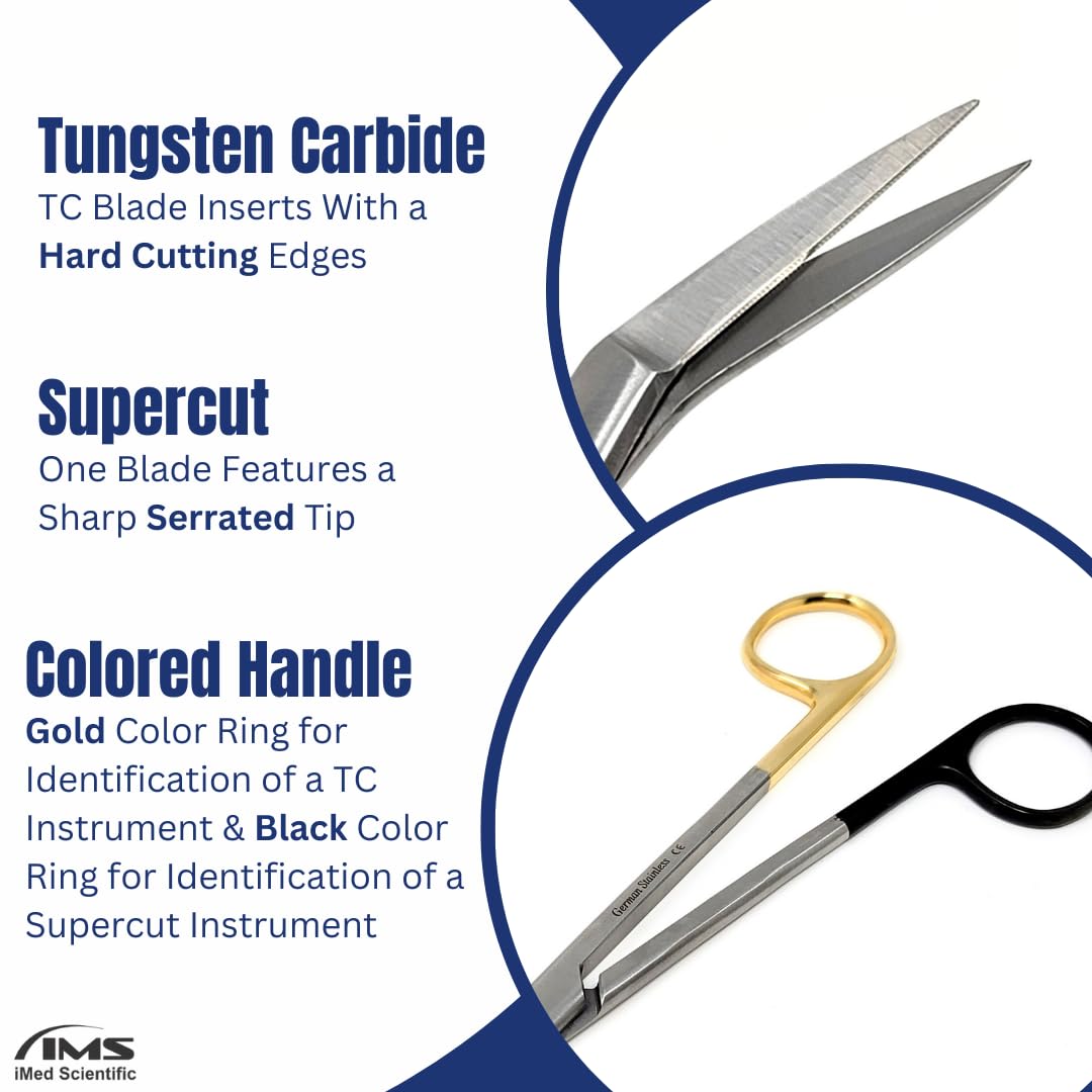 TC SUPERCUT Micro IRIS Dissecting Angled Scissors 6