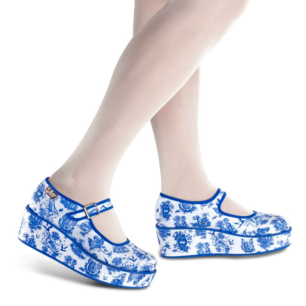 Hot Chocolate Design Chocolaticas Funky Canvas Women's Mary Jane Flat Shoes - 2