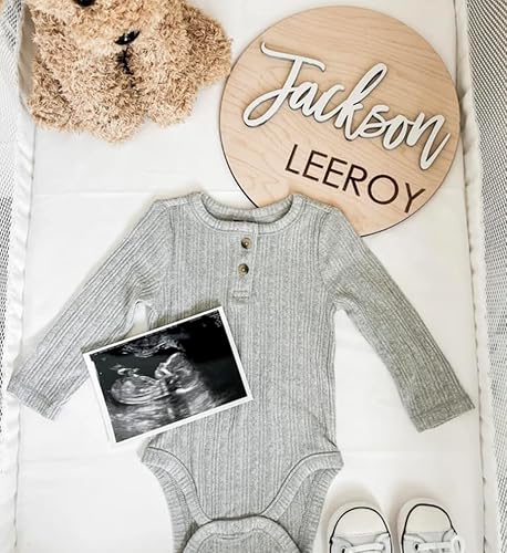 Miniatura 2 de Disco de anuncio de nombre de bebé, letrero personalizado para accesorios de fotos, letrero de nombre de hospital, regalo de baby shower
