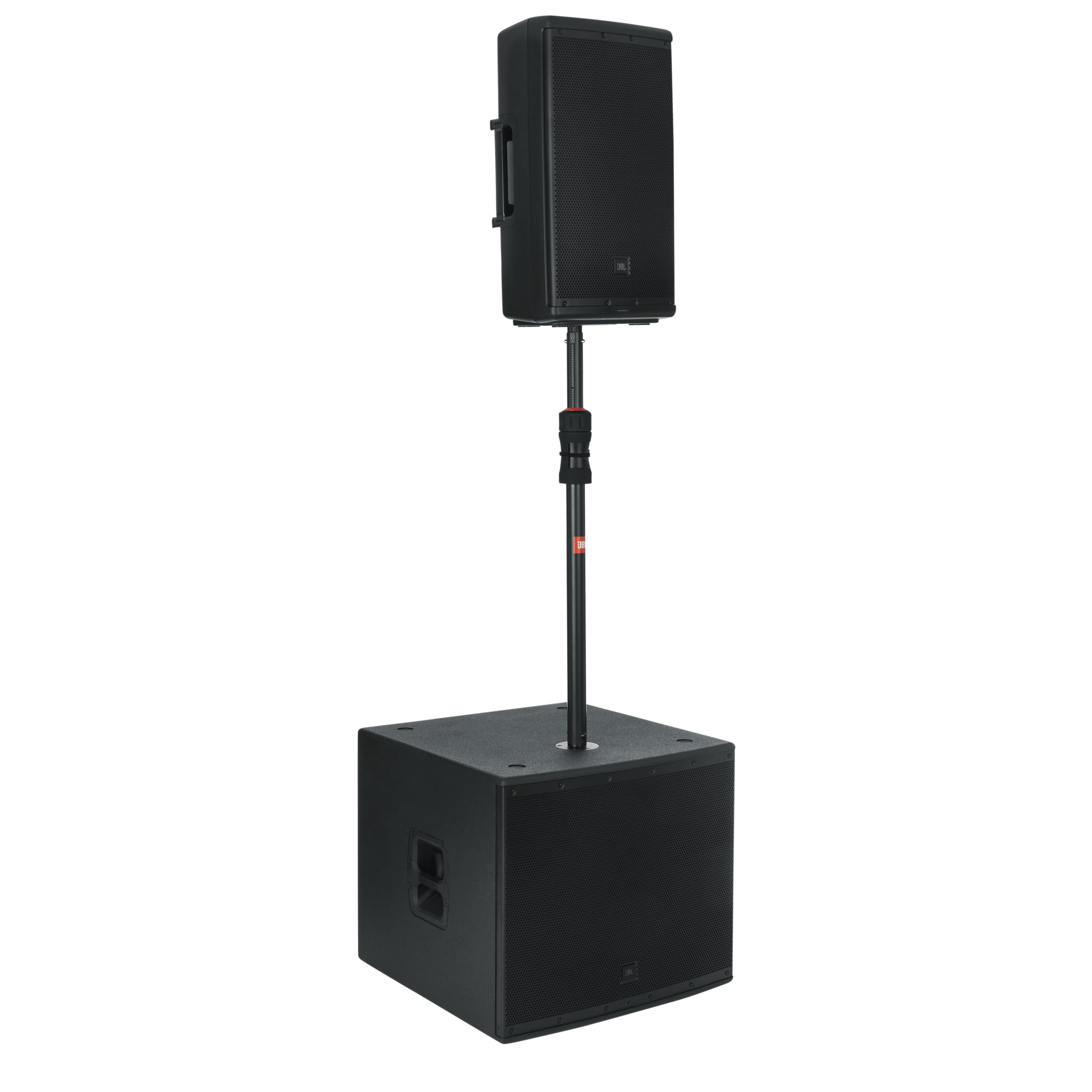 JBL Bolsas Deluxe Sub Pole con Ajuste automático de Altura asistido por pistón; par de (2) con Bolsa de Transporte (JBLSUBPOLEPROSET)
