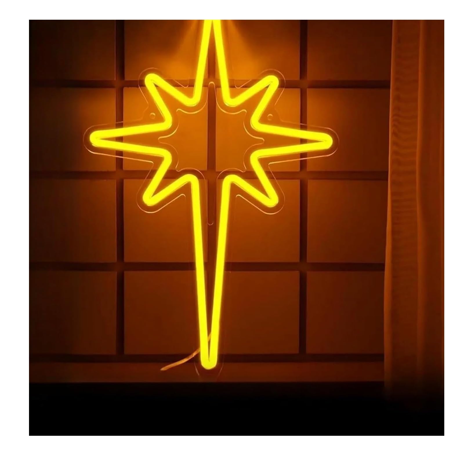 Neon lamp For neon Sign Lightning Shaped , Powered, Dimmable Light(Orange)