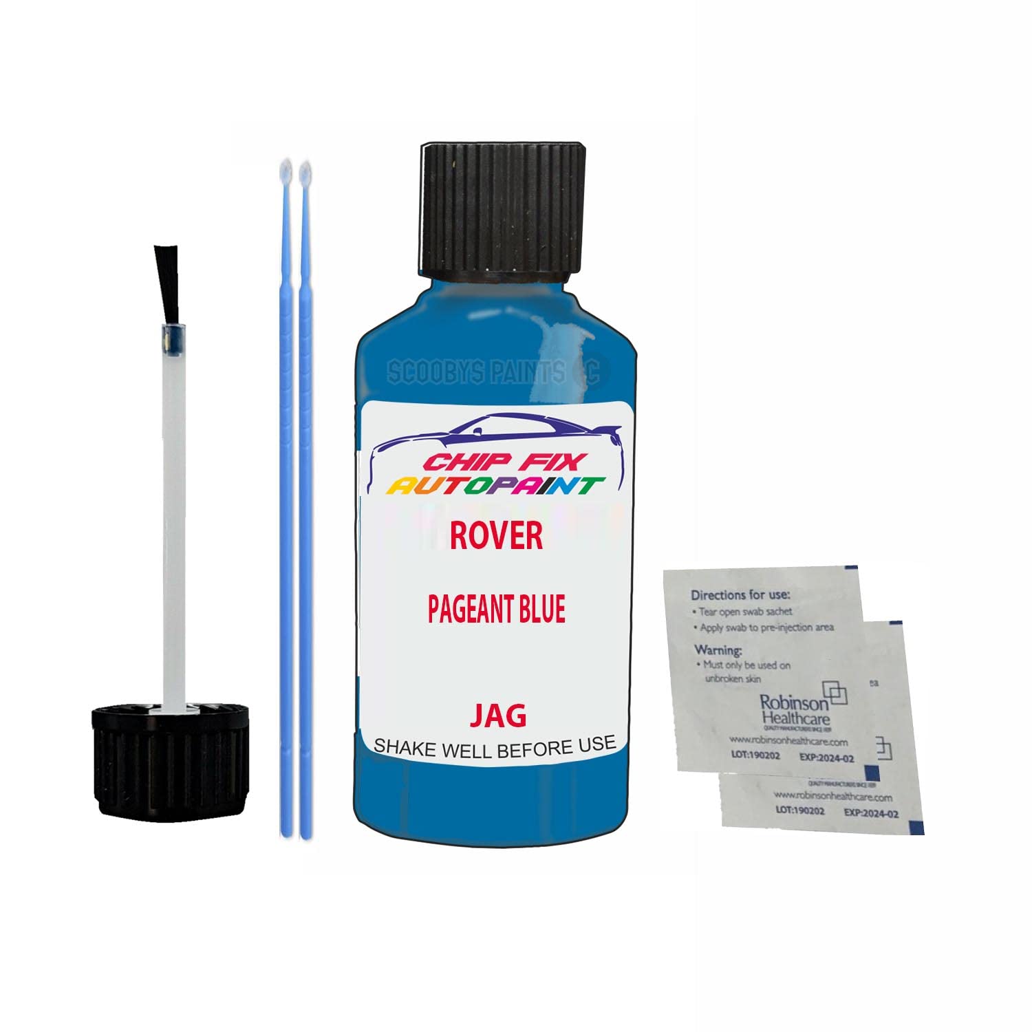 Scoobys Paints Back In The Mix Pageant Blue Touch Up Paint For Rover Old Models Jag 1977-1981 30Ml Bottle Brush Scratch Stone Chip Repair Pen