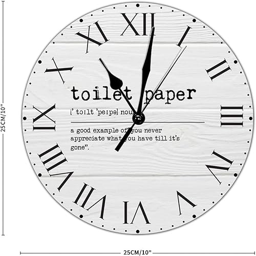 Miniatura 219 de Reloj de PVC con definición psicológica, reloj de pared grande con números romanos inspiración, refranes de inspiración de 12 pulgadas, significado