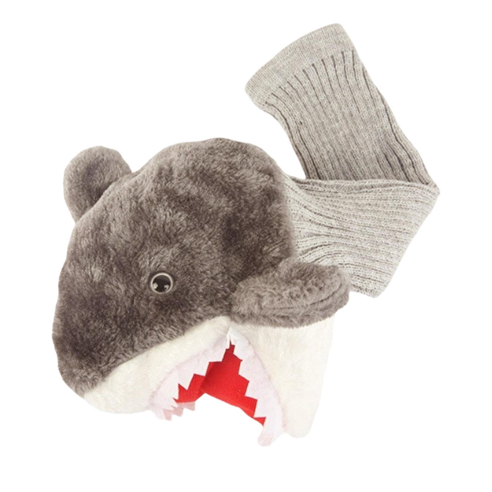 Plush Golf Head Covers - Funny Stuffed Shark Driver Headcover - Golf Head Covers For Golf Clubs, Soft Golf Club Head Cover For Woods, Golf Club Covers And Golf