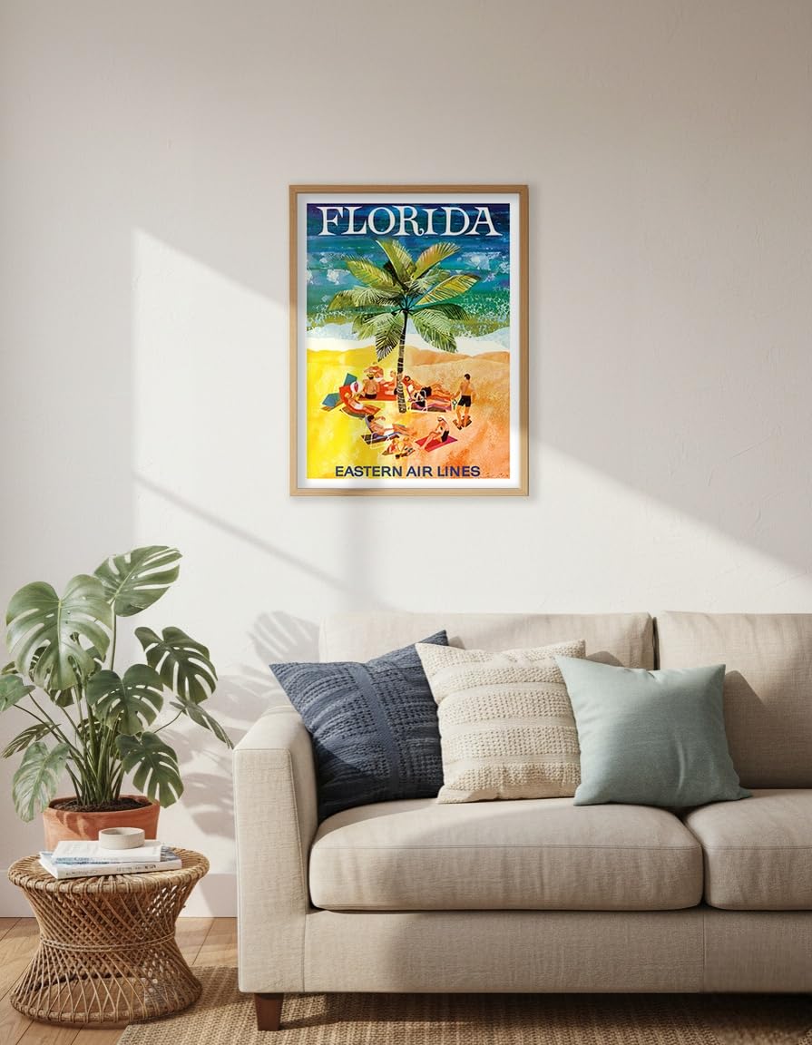 Amazon.com: Florida - Eastern Air Lines - Sunbathers around Palm