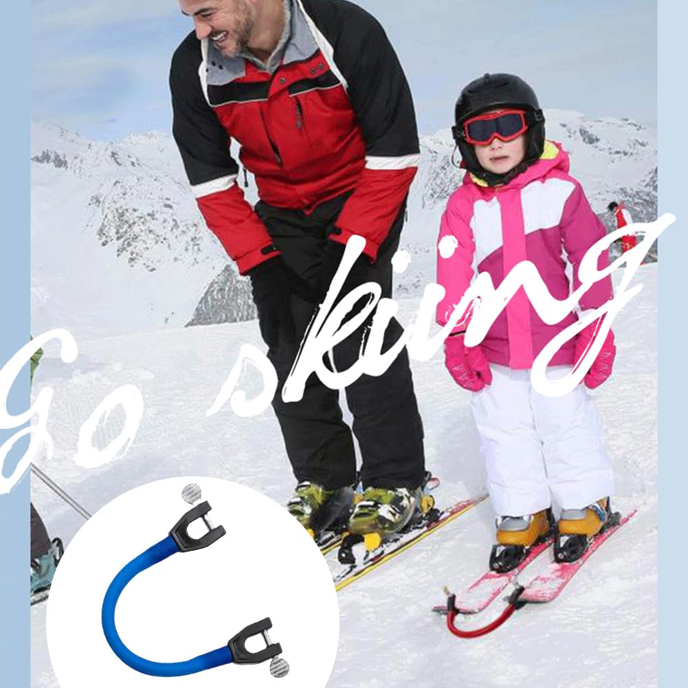 1 connettore per punte da sci per bambini, 2 fasce da sci, fasce di fissaggio per sci, accessori per sci e snowboard, per bambini