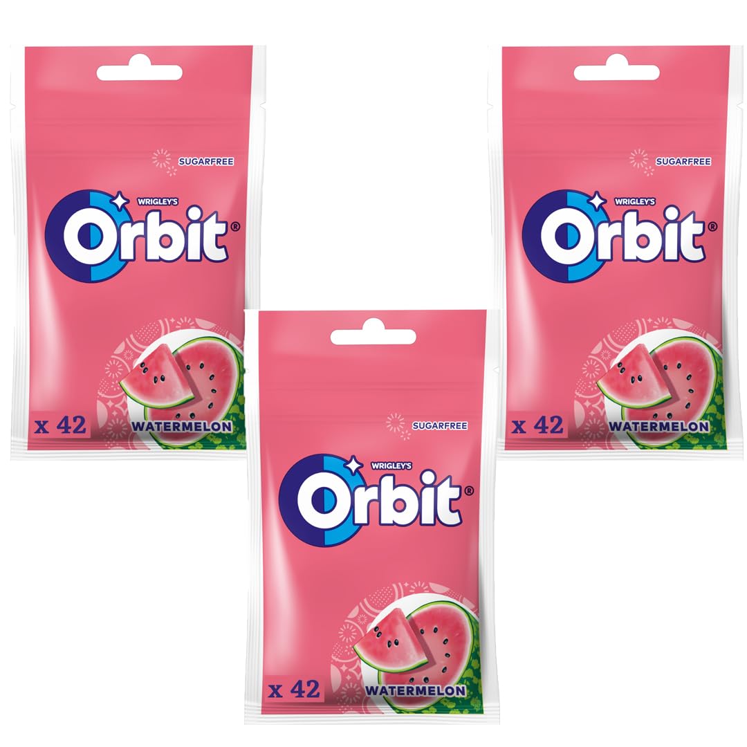 Buy Wrigley's XXL Orbit Watermelon Flavour Chewing Gum Bag 3 x 58g x 42