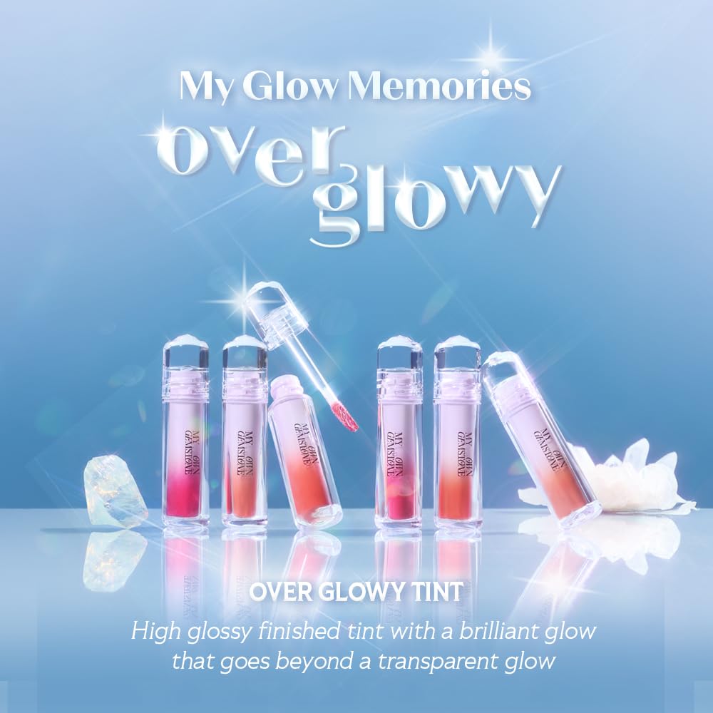 ETUDE Over Glowy Tint #17 Diamond Forever | Non-Sticky Vegan Lip Tint | Moisturized & Long-lasting Lip Gloss | Daily Tint for Dry Lips, Korean Makeup, K-beauty, Perfect for Gift