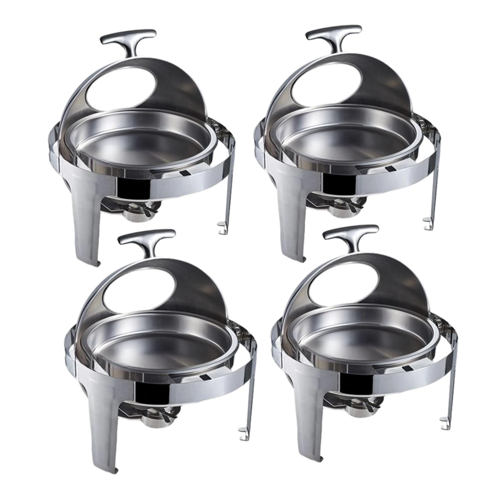 CWCQGH Buffet Chafing Dish Set with Warming Tray and Lid for Party and Event Catering,four
