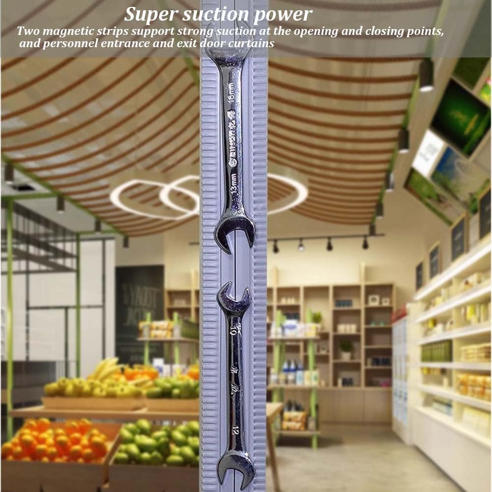 Magnetischer Türvorhang Mit Isolierung – Selbstschließend, Transparent, Für Küche & Zimmer Bis 183x203 Cm