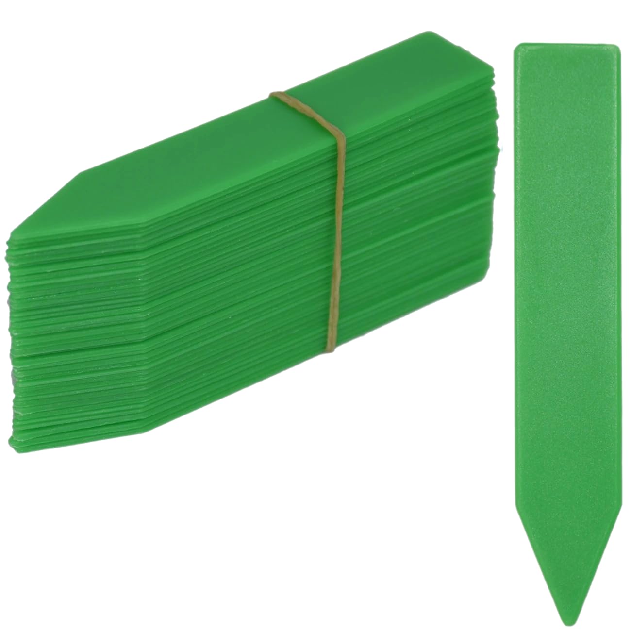 100 Pcs Garden Re-usable Plant Labels T-Type Sign Tags Plastic Markers Record Plate Flower Vegetables Potted Stakes Lawn (Color : Green 9.9x1.8cm, Size : 100pcs)
