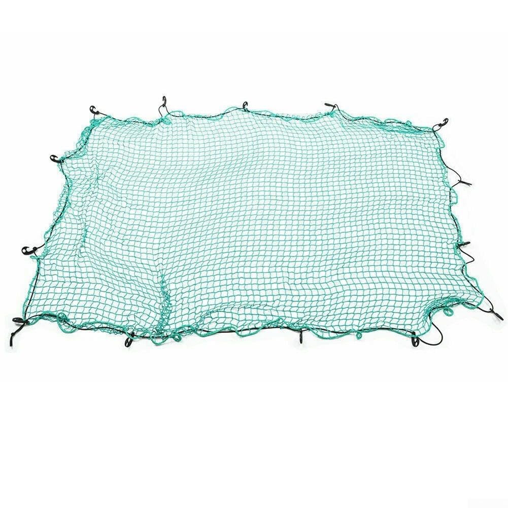 Rete di carico per pick-up e rimorchio, rete elastica in nylon con ganci per SUV e minivan, bagagliaio posteriore o deposito attrezzi sportivi, verde, 1,5 x 2,2 m (2,5 x 3,5 m)
