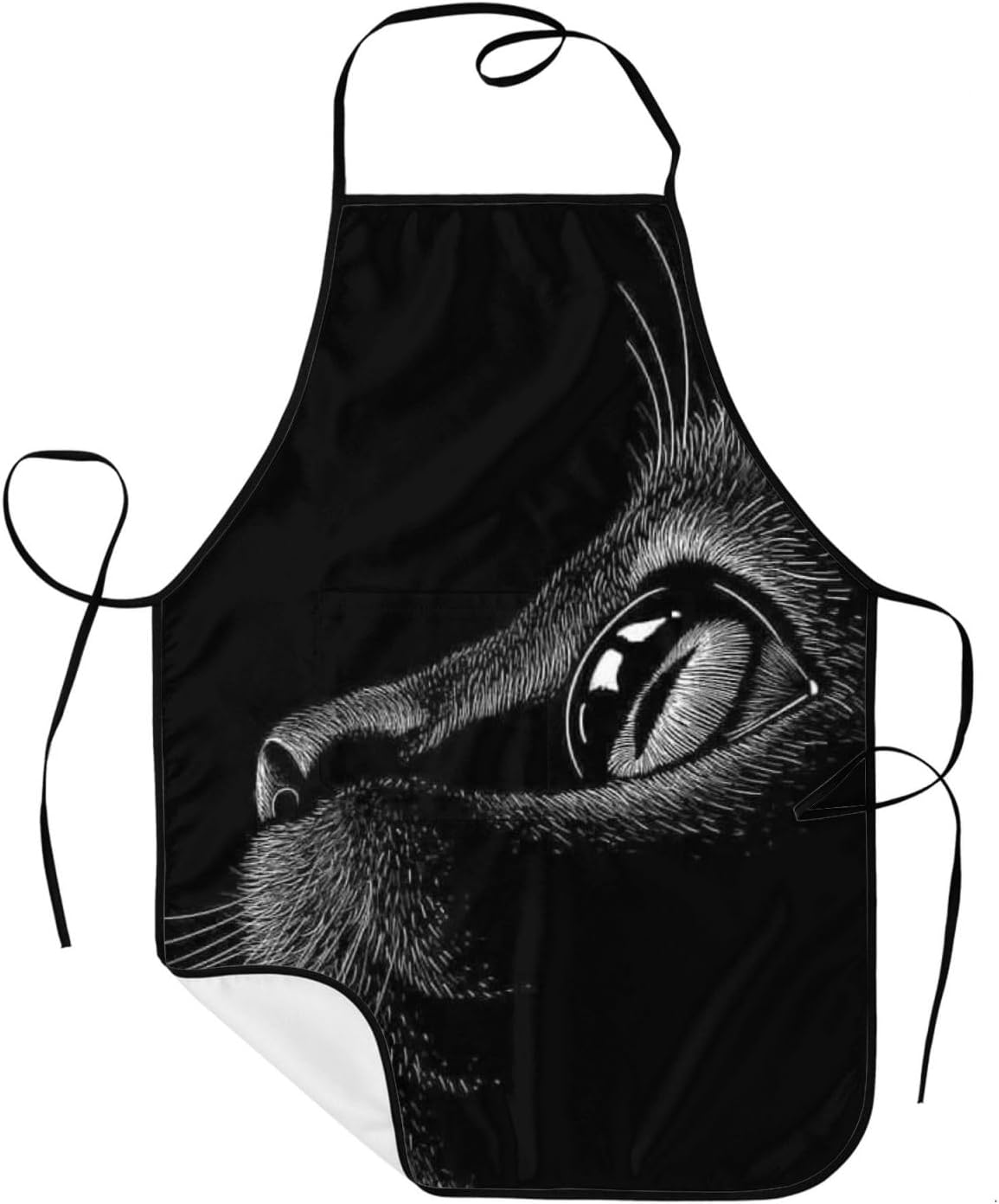 Sigouyinei Waterproof Kitchen Apron For Women Men Soft Bib Work With Pocket