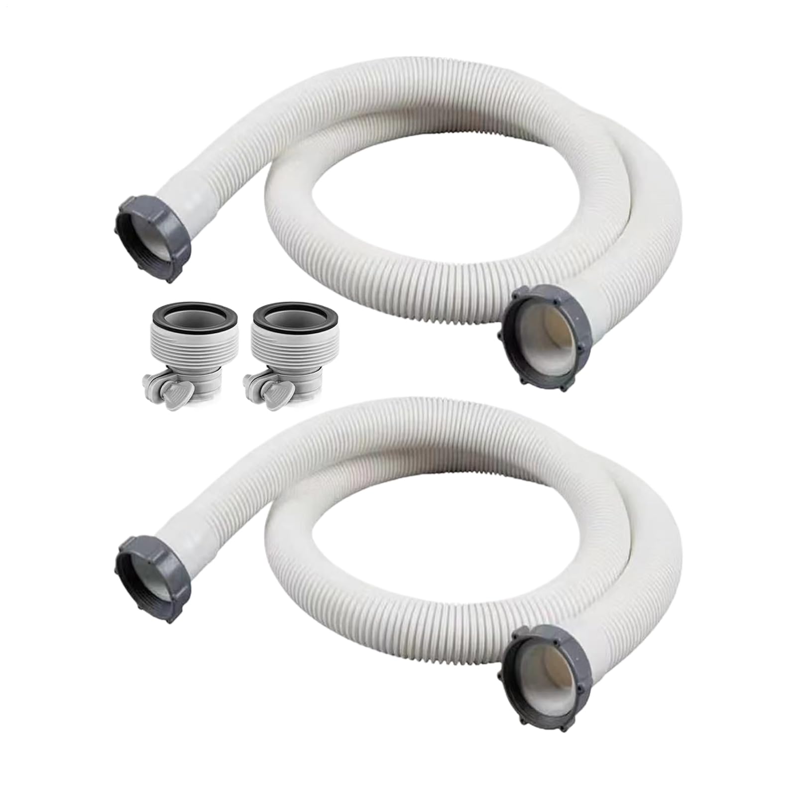Tuyau De Rechange Pour Pompe De Piscine Tuyau Piscine Hors Sol Remplacement PVC Flexible 150cm Débit 1500GPH Connexion Étanche 2 Pièces Système Eau Salée Entretien Simplifié