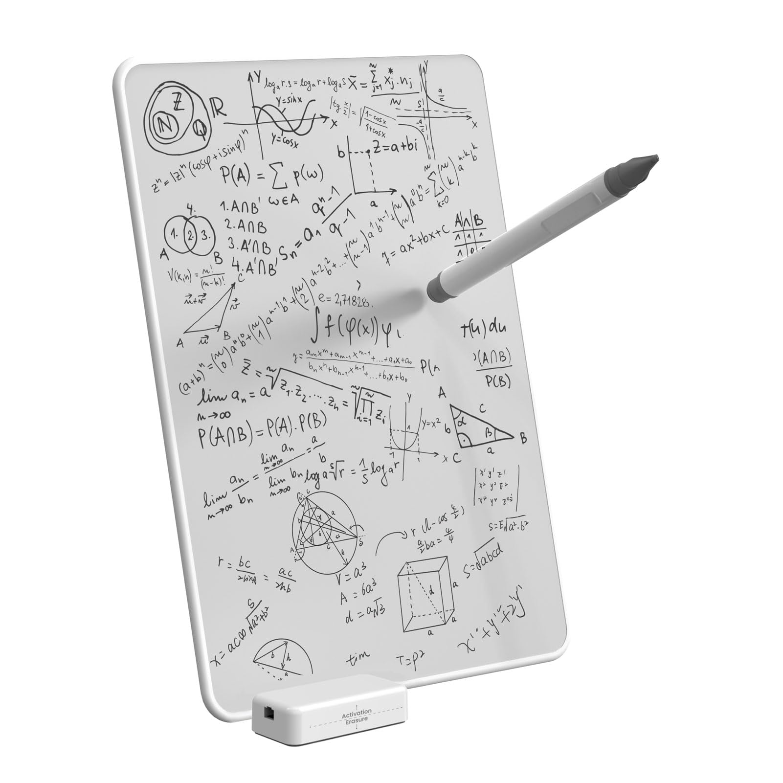 Asixxsix A4 Magnet Writing Board, No Need for Markers Ink or Pencils, Reusable Writing Pad with 0.8mm Magnet Pen and Eraser, for Kids Art Printing Office Classroom Activities