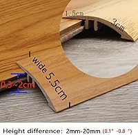 Vista 3 de Tira de transición de umbral de PVC de 1/2 a 4/5 pulgadas, tira de transición de piso para umbral de puerta, tira de borde de piso, tira de cubierta