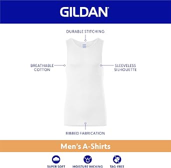Gildan Men's A-Shirts Tanks Multipack