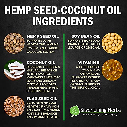 Silver Lining Herbs Coconut Oil for Dogs with Hemp Seed Oil | 8oz Bottle | Anti Itch & Hot Spot Treatment For Dogs Skin & Coat | Allergy Aid | Supports Immune System, Joints, & Digestion | Made in USA - Image 4