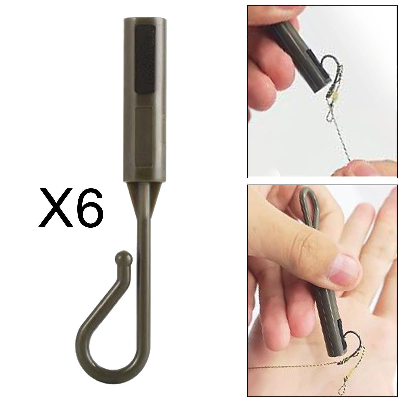 Menolana 6Pcs Hook Keeper for Fishing Rod Fishing Rod Hook Keeper Gift Professional for Worms Hooks and Treble Hook Fishing Bait Holder, Green