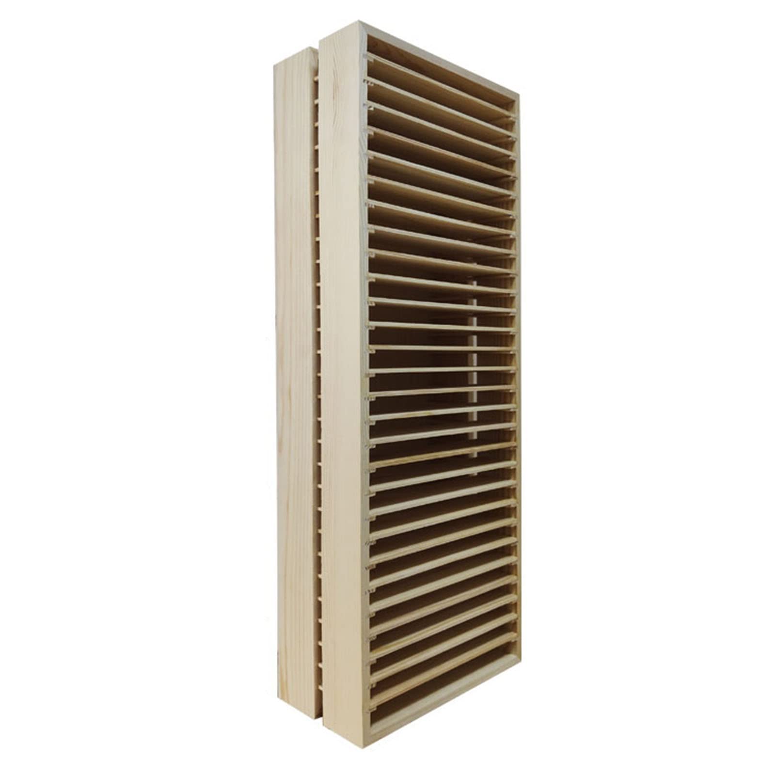Estante de Almacenamiento de Madera de Pino Natural para PS4, Estante de Acabado para PS4, Soporte para Discos, Estante de exhibición para colección de DVD y CD, Capacidad