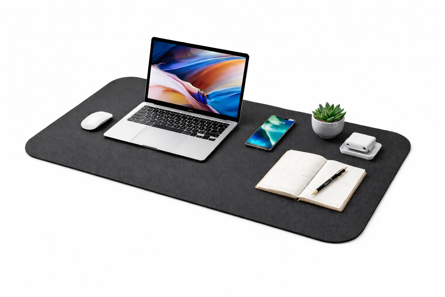 SHOPTREK Water Absorbent Desk Mat 40 x 60 cm – Quick Dry Waterproof Table Mat | Anti-Slip Rubber Base | Multipurpose Office Desk Mat, Keyboard Mouse Pad, Dish Drying Mat for Kitchen Counter – Black-image-48