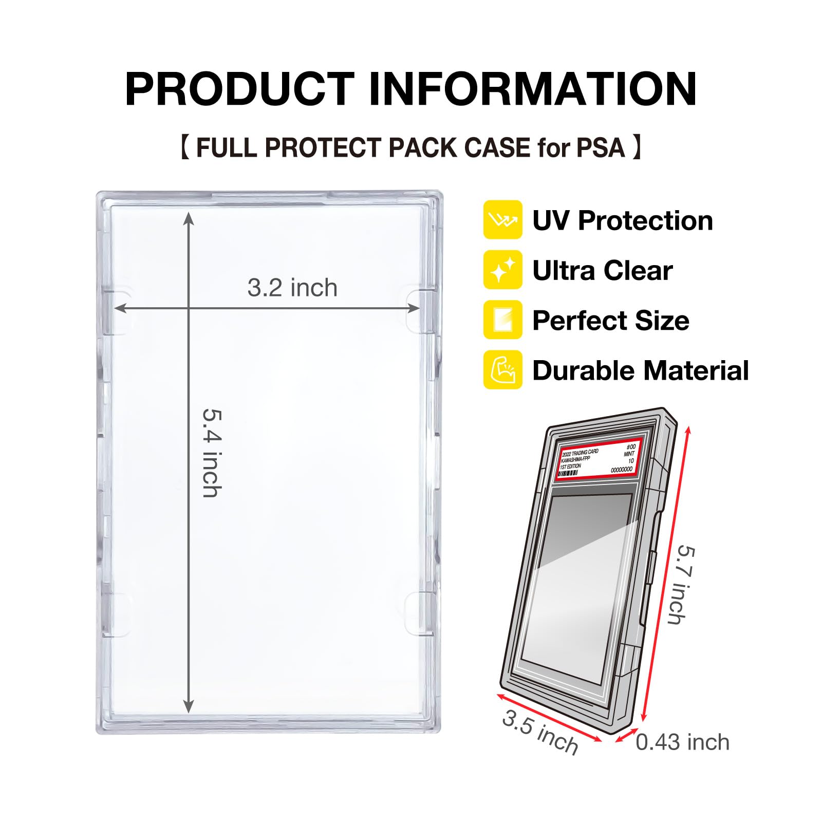 TCG FULL PROTECT PACK CASE for PSA(PSA Size) KAWASHIMA INDUSTRIES