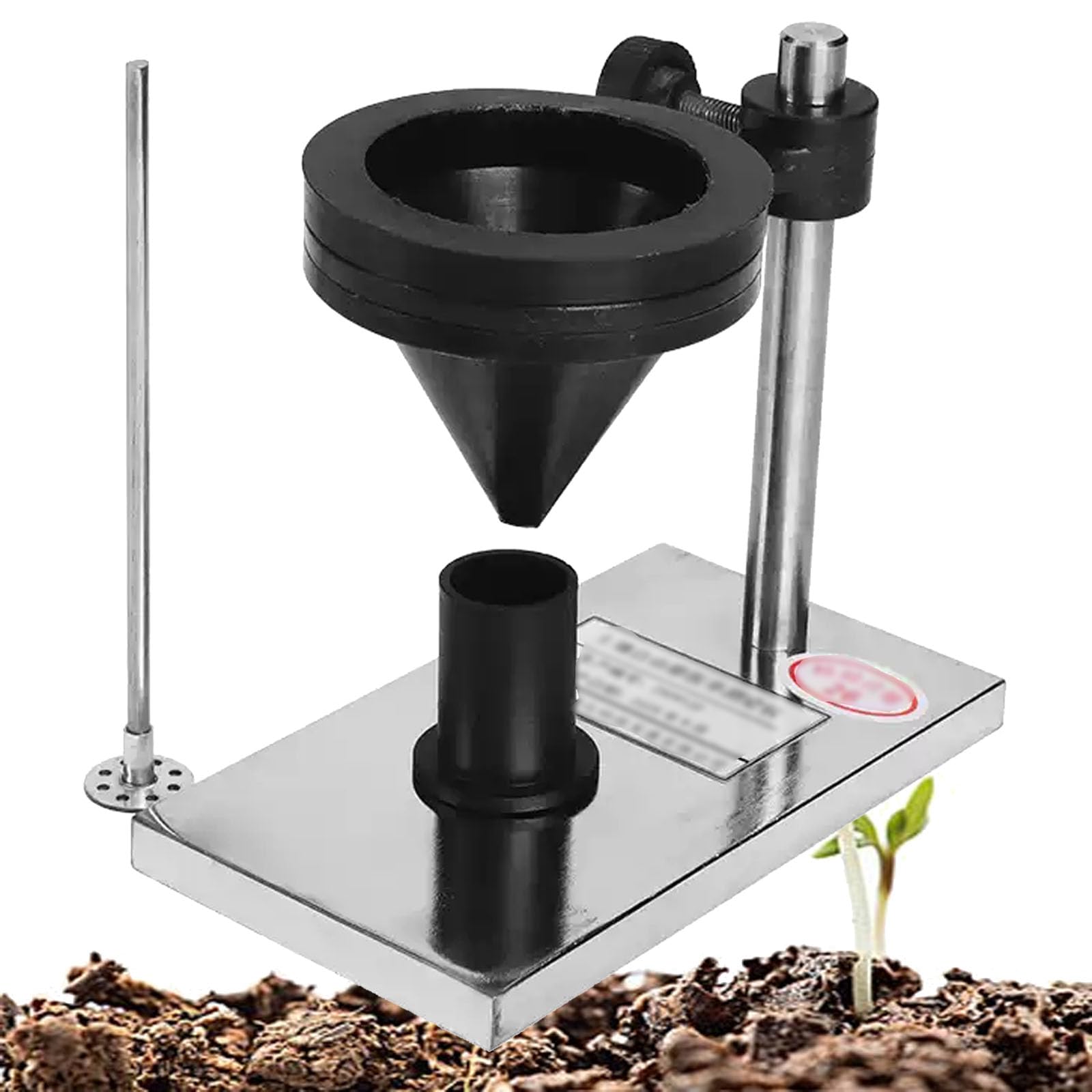 Tester Di Velocità Di Rigonfiamento Libero Del Suolo Da Laboratorio, Strumento Di Misurazione Del Suolo Con Agitatore Da 250 Mm, Imbuto Regolabile Senza Collo, Contenitore Per Campioni Di Terreno