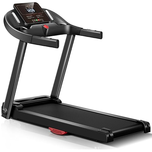UMAY Fitness Home Folding Incline Treadmill with Pulse Sensors, 3.0 HP/3.5HP Quiet Brushless, 300 lbs/400lbs Capacity