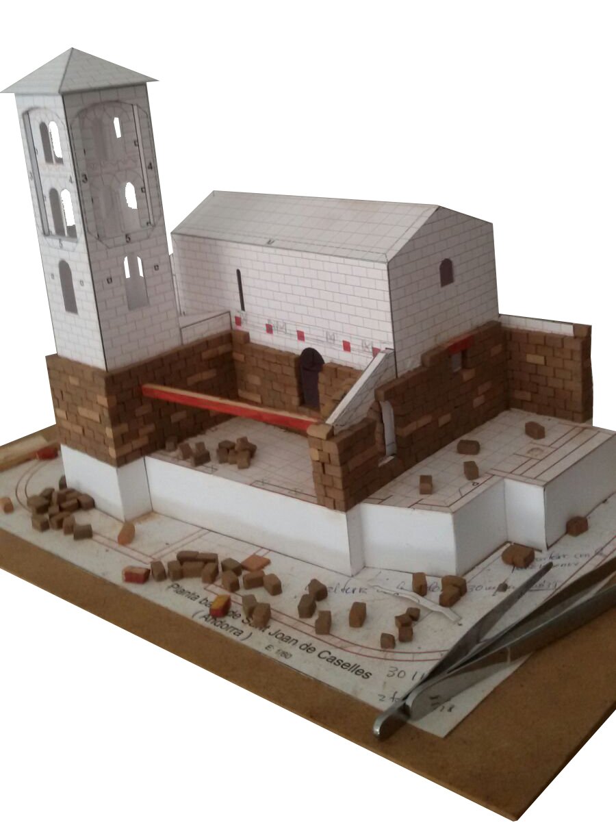 Keranova 30112 Storico edifici Sant Joan de Caselles Andorra Model 3D Puzzle