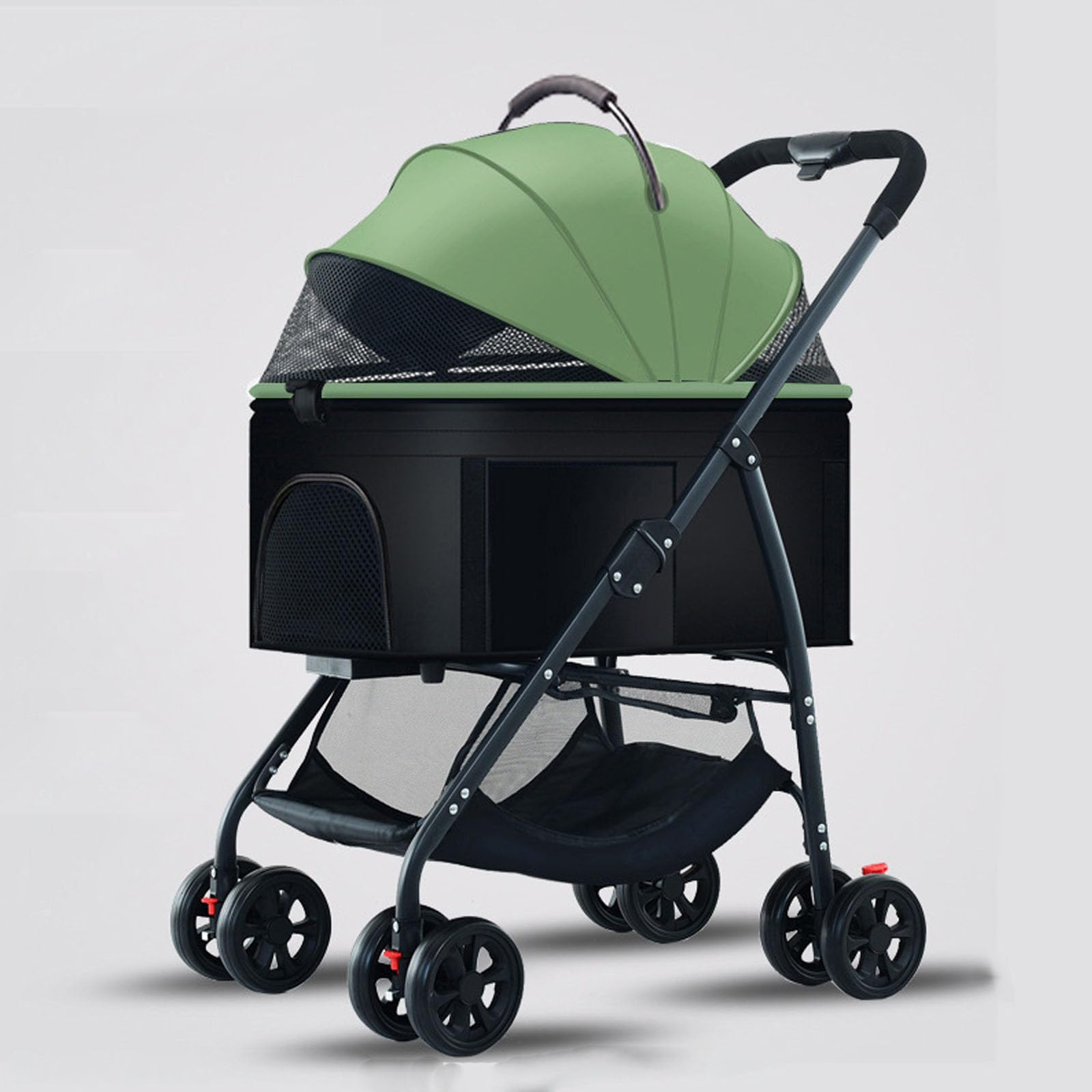 Passeggino per Cani E Gatti 3 in 1, Passeggino Pieghevole Leggero per Cani, Passeggino da Viaggio per Gatti, Trasportino da Viaggio per Cani, Passeggino da Jogging per Animali Domestici,A