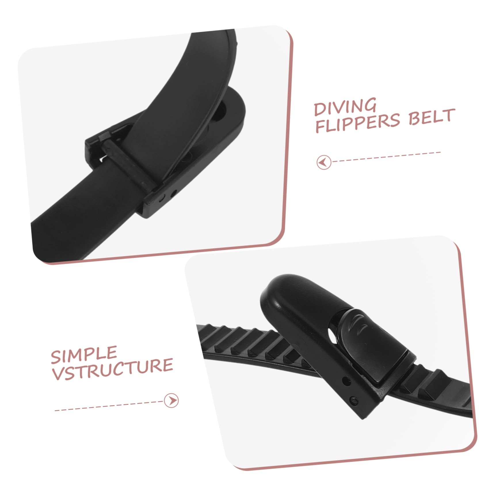 Milisten 1 Pair Non-Skid Diving Spring Fin Strap Open Heel Skid Fins Strap for Men