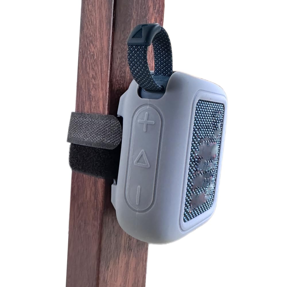 Custodia In Silicone Per JBL Go 4 - Copertura Impermeabile Con Moschettone (Blu)