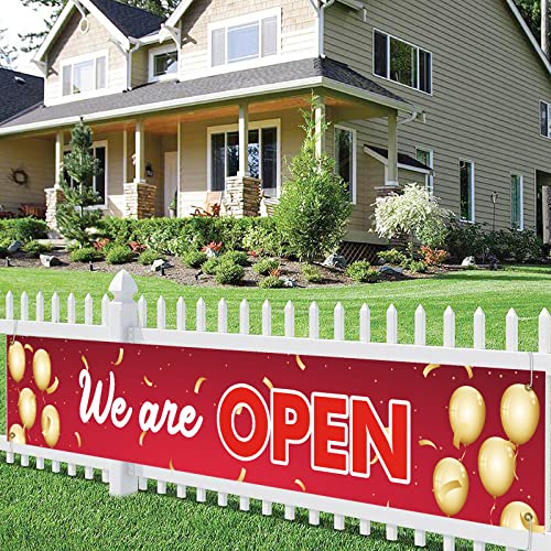 NW Grand Opening Banner, Red, 9.8 ft x 1.6 ft
