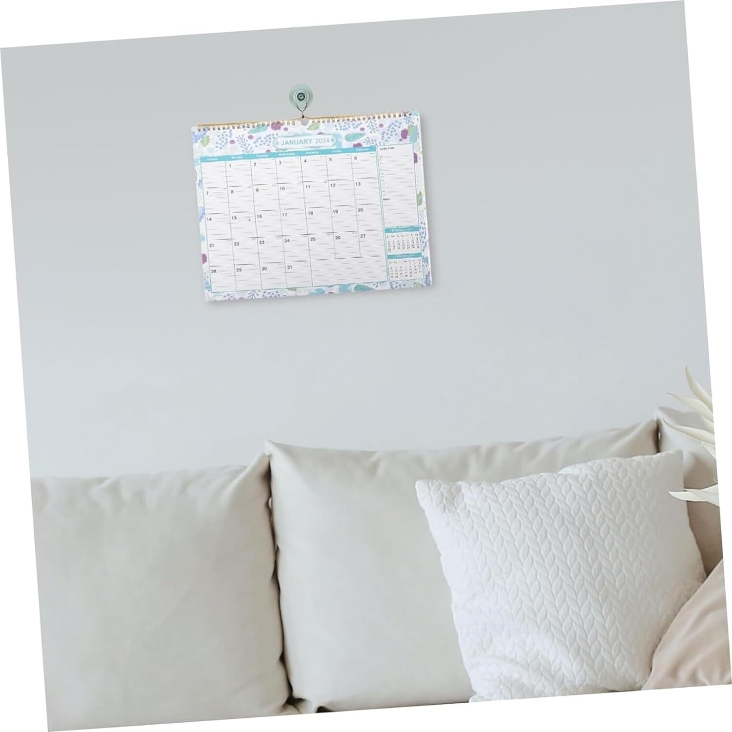 Kalender, Wandkalender, Kalender 2024, Wandkalender 2024, dickes Papier, perfekt für Schule, Büro, Heimplanung, Bürokalender (Farbe: A, Größe: 2 Stück)