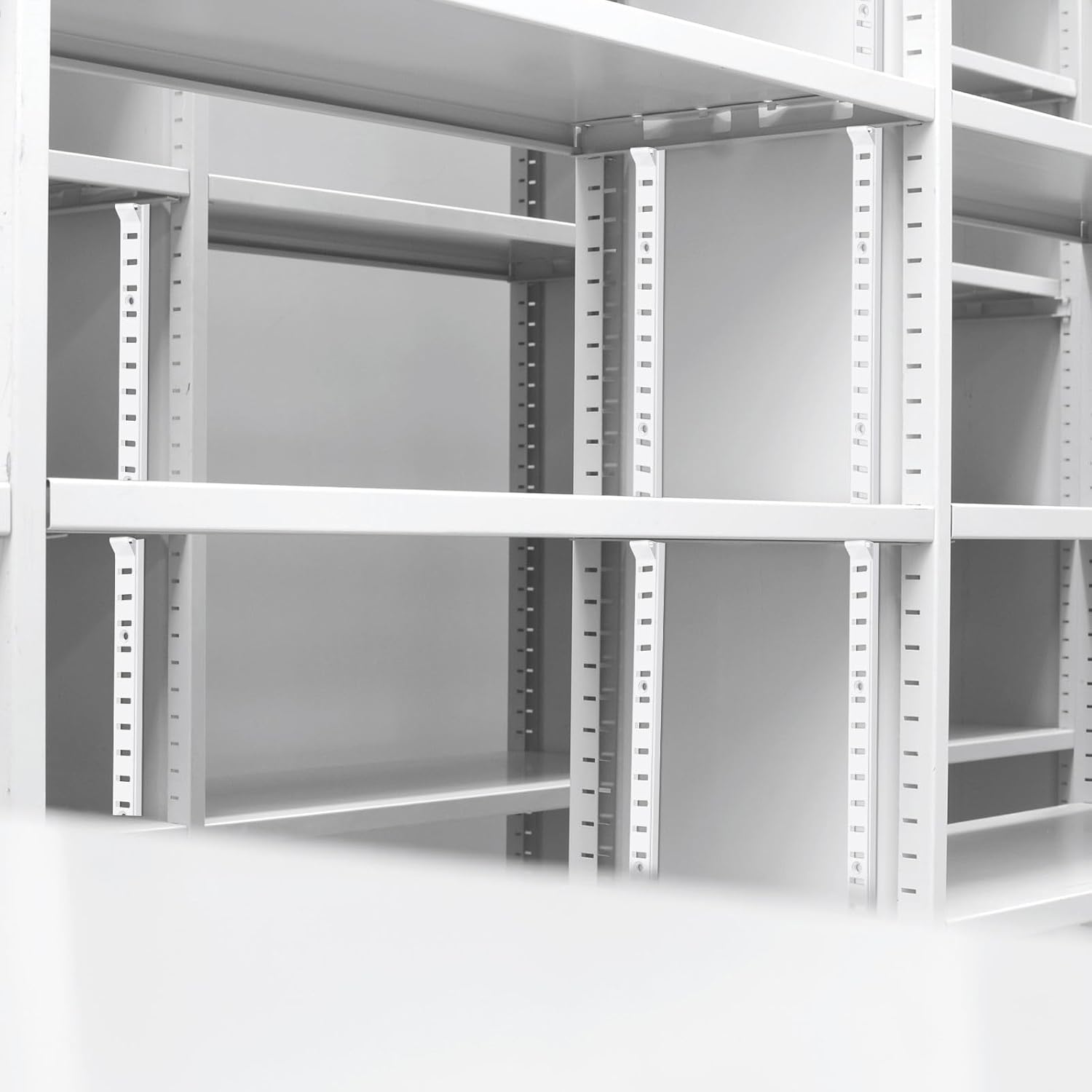 12 Pcs 36 Inch Shelf Pilaster Metal Mortise Mount Pilaster Strip Adjustable Shelf Standards for Wall Shelving System Closet Organization Storage (White)