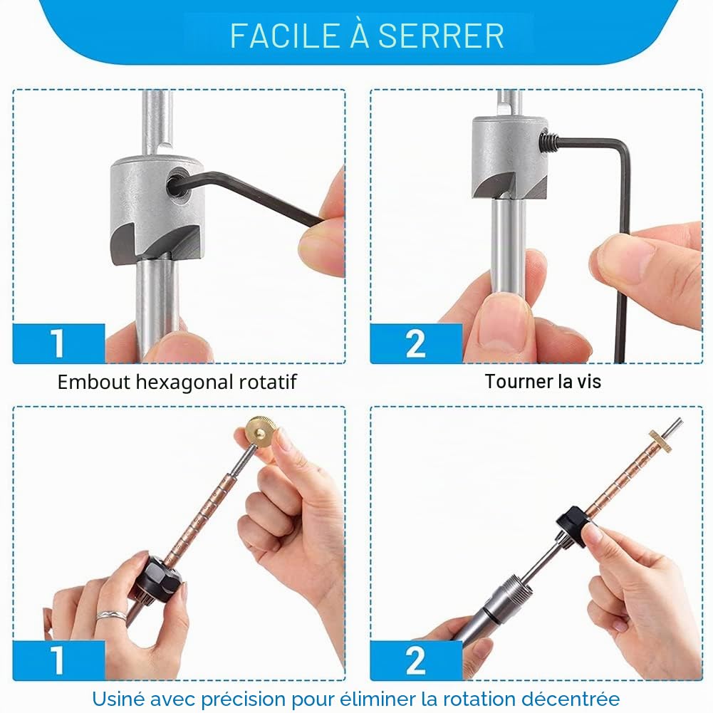 Kit de fabrication de stylos avec tige et porte-stylo - Mandrin de tournage en bois pour la fabrication de stylos - Accessoires de tour à bois