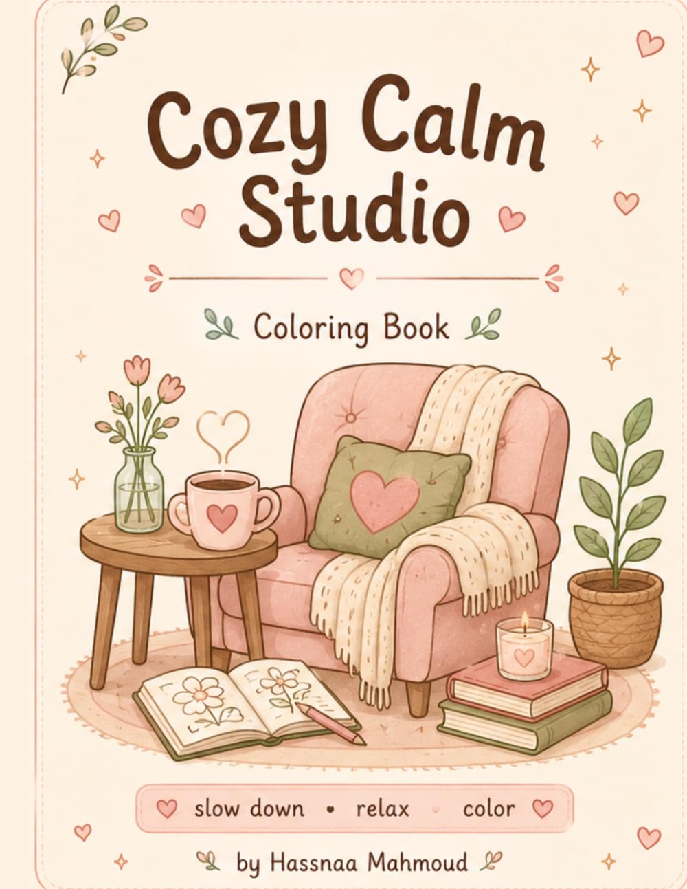 Cozy Calm Studio: Cute Cozy Kawaii Coloring Pages for Relaxation