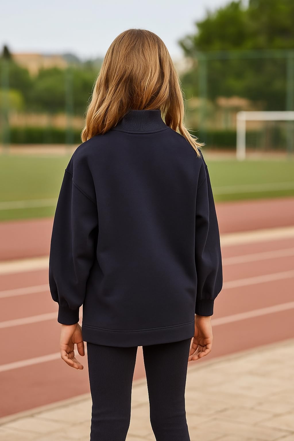 Generico Completo Sportivo Bambina con Felpa e Pantalone Leggings, Blu con Dettagli Grafici, Comodo e Versatile per Stagioni Fresche - Tuta Bambine e Ragazze 7732