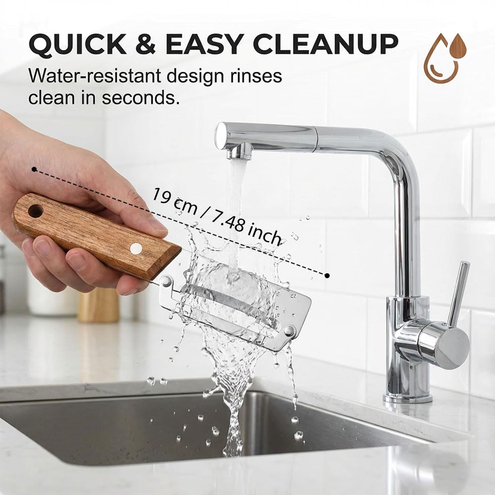 Vegetable Peeler for Kitchen, 2026 New Multi-Functional Vegetable Peeler with Wooden Handle and Bottle Opener, 2-in-1 Stainless Steel Kitchen Tool For Vegetables or Fruits (1 Pcs) - 3