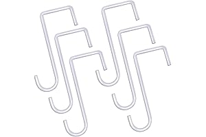 6 Pack 2 x 6 inch Vinyl Fence Hooks, Patio Hooks Hangers