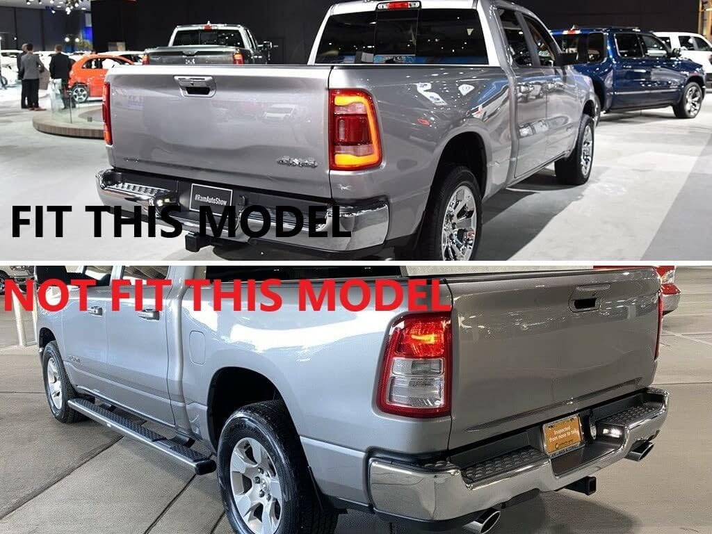 Rear Taillight Tail Light Lamp Cover Trim Frame For Dodge Ram 1500 2019+ (Carbon Fiber Pattern)