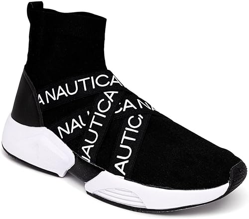 Nautica Tenis altos para hombre con soporte extra en el tobillo (sin cordones y con cordones)