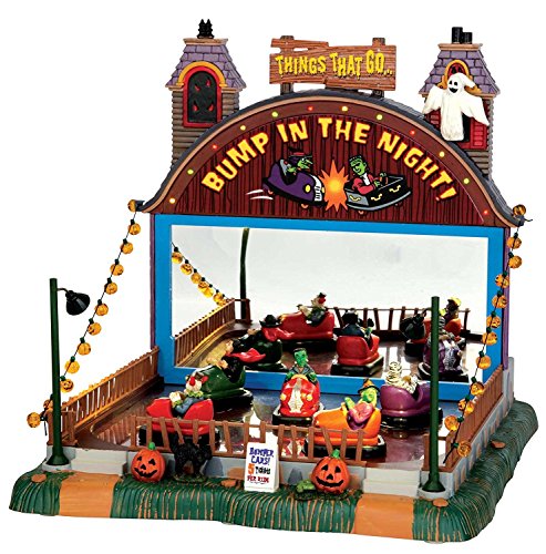 Lemax Bump in The Night Black Plastic Retro Halloween Decorative Sculpture with Moving Elements