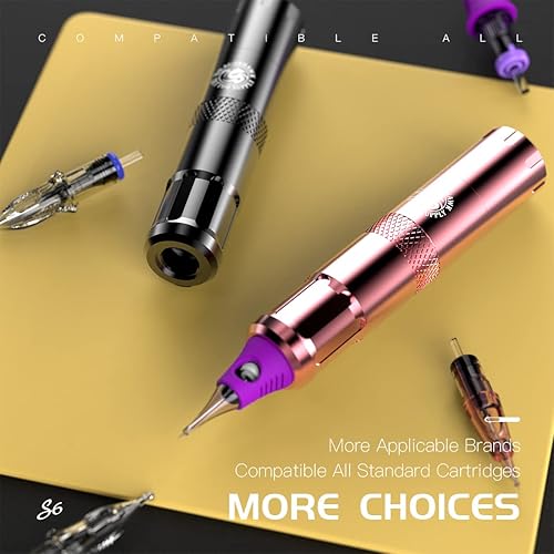 Miniatura 2 de Dragonhawk Mcore-C1 - Kit de bolígrafo de tatuaje S6, máquina de tatuaje rotativa sin núcleo motor de potencia por Mcore-C1, cartuchos de tatuaje,