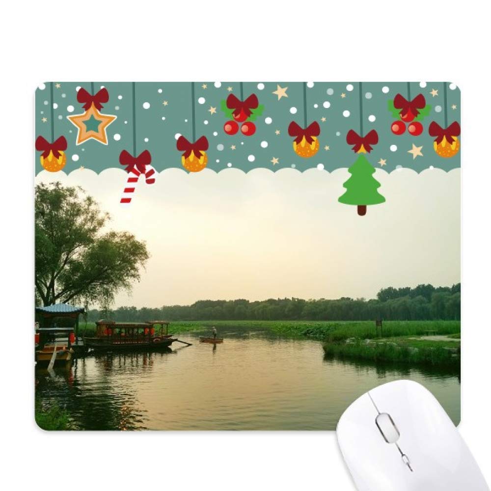 Tapis de souris stable Sunset Lake résistant pour corriger les défauts de glisse
