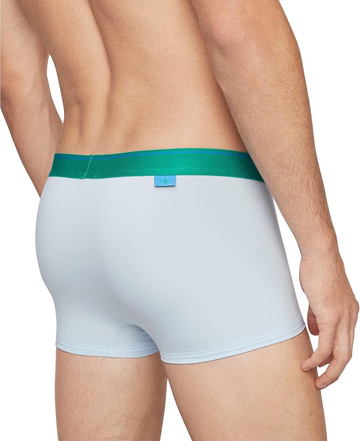 Calvin Klein Men`s CK Black Micro Low Rise Trunk 1 Pack (Blue(NB2225-462)/Green, x_l) - Image 2