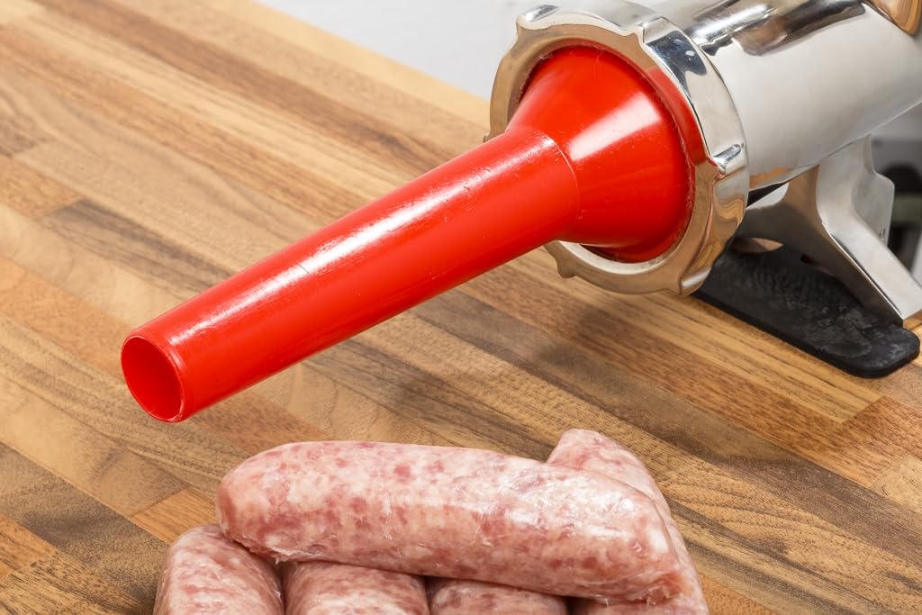 TreSpade TC-8 INOX ręczna maszynka do mielenia mięsa ze stali nierdzewnej z dyszami do produkcji kiełbas i płytą