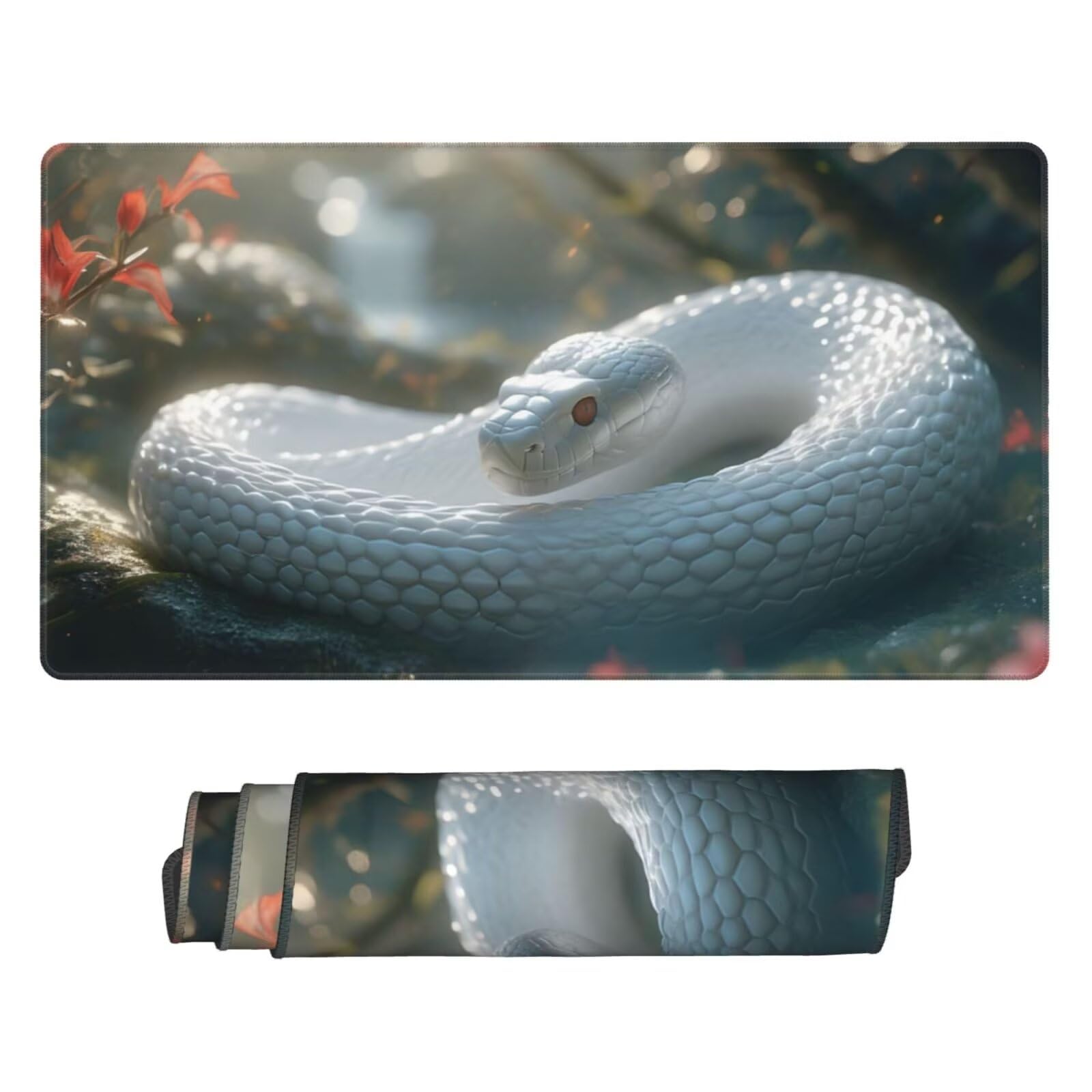 Tappetino Mouse Animale Tappetino Mouse XXL 1200 x 400 mm, Tcomputer Gaming Impermeabile e Antiscivolo Mousepad Serpente Accessori Scrivania per Migliorare Precisione e Velocit Gaming Mousepad U-330